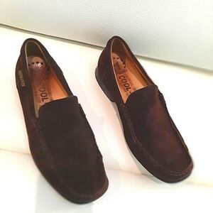 MEPHISTO Baduard Cool Air Brown Leather Suede Slide-On Loafers Size 8.5